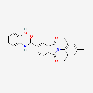 N-(2-hydroxyphenyl)-1,3-dioxo-2-(2,4,6-trimethylphenyl)isoindole-5-carboxamide