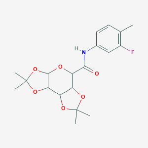 molecular formula C19H24FNO6 B368447 N-(3-Fluoro-4-methylphenyl)-4,4,11,11-tetramethyl-3,5,7,10,12-pentaoxatricyclo[7.3.0.02,6]dodecane-8-carboxamide CAS No. 1093408-02-6