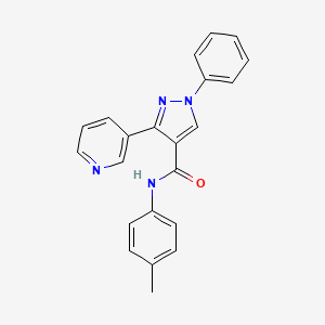 N-(4-methylphenyl)-1-phenyl-3-pyridin-3-ylpyrazole-4-carboxamide