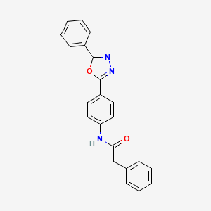 2-phenyl-N-[4-(5-phenyl-1,3,4-oxadiazol-2-yl)phenyl]acetamide