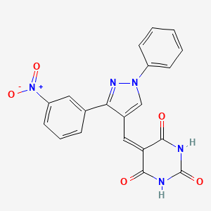 5-[[3-(3-Nitrophenyl)-1-phenylpyrazol-4-yl]methylidene]-1,3-diazinane-2,4,6-trione