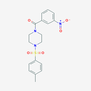 {4-[(4-METHYLPHENYL)SULFONYL]PIPERAZINO}(3-NITROPHENYL)METHANONE