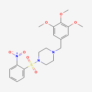 1-(2-NITROBENZENESULFONYL)-4-[(3,4,5-TRIMETHOXYPHENYL)METHYL]PIPERAZINE