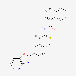 molecular formula C25H18N4O2S B3684515 N-{[2-methyl-5-([1,3]oxazolo[4,5-b]pyridin-2-yl)phenyl]carbamothioyl}naphthalene-1-carboxamide 