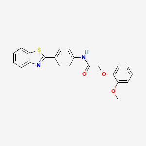 N-[4-(1,3-benzothiazol-2-yl)phenyl]-2-(2-methoxyphenoxy)acetamide