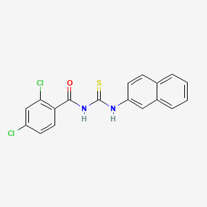 molecular formula C18H12Cl2N2OS B3684556 2,4-dichloro-N-(naphthalen-2-ylcarbamothioyl)benzamide 