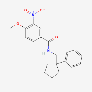 4-methoxy-3-nitro-N-[(1-phenylcyclopentyl)methyl]benzamide