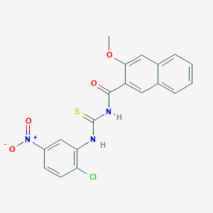 N-[(2-chloro-5-nitrophenyl)carbamothioyl]-3-methoxynaphthalene-2-carboxamide