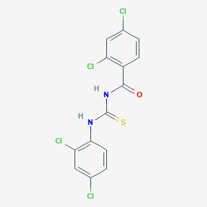 molecular formula C14H8Cl4N2OS B3684588 2,4-dichloro-N-[(2,4-dichlorophenyl)carbamothioyl]benzamide 