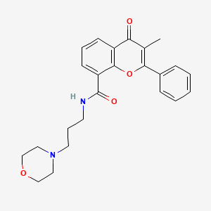 3-methyl-N-[3-(morpholin-4-yl)propyl]-4-oxo-2-phenyl-4H-chromene-8-carboxamide