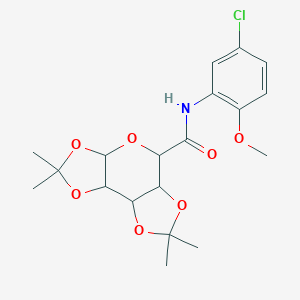 N-(5-Chloro-2-methoxyphenyl)-4,4,11,11-tetramethyl-3,5,7,10,12-pentaoxatricyclo[7.3.0.02,6]dodecane-8-carboxamide