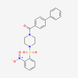 Biphenyl-4-yl{4-[(2-nitrophenyl)sulfonyl]piperazin-1-yl}methanone