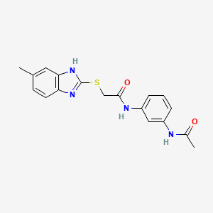 N-(3-ACETAMIDOPHENYL)-2-[(5-METHYL-1H-1,3-BENZODIAZOL-2-YL)SULFANYL]ACETAMIDE