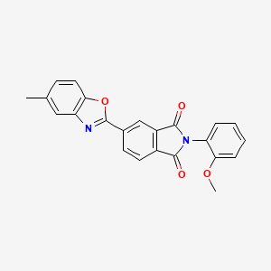 molecular formula C23H16N2O4 B3684681 2-(2-METHOXYPHENYL)-5-(5-METHYL-1,3-BENZOXAZOL-2-YL)-2,3-DIHYDRO-1H-ISOINDOLE-1,3-DIONE 