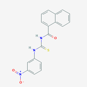 molecular formula C18H13N3O3S B3684725 N-[(3-nitrophenyl)carbamothioyl]naphthalene-1-carboxamide 