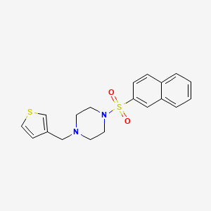 molecular formula C19H20N2O2S2 B3684770 1-(2-naphthylsulfonyl)-4-(3-thienylmethyl)piperazine 