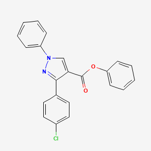 Phenyl 3-(4-chlorophenyl)-1-phenylpyrazole-4-carboxylate