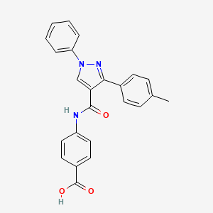 4-({[3-(4-methylphenyl)-1-phenyl-1H-pyrazol-4-yl]carbonyl}amino)benzoic acid