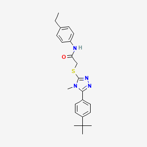 2-{[5-(4-tert-butylphenyl)-4-methyl-4H-1,2,4-triazol-3-yl]sulfanyl}-N-(4-ethylphenyl)acetamide