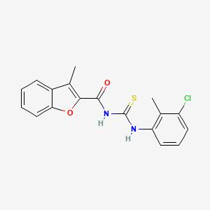 N-[(3-chloro-2-methylphenyl)carbamothioyl]-3-methyl-1-benzofuran-2-carboxamide