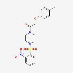 2-(4-METHYLPHENOXY)-1-[4-(2-NITROBENZENESULFONYL)PIPERAZIN-1-YL]ETHAN-1-ONE