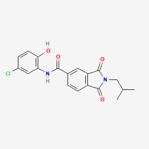 N-(5-chloro-2-hydroxyphenyl)-2-isobutyl-1,3-dioxo-5-isoindolinecarboxamide