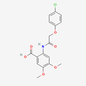 2-[2-(4-CHLOROPHENOXY)ACETAMIDO]-4,5-DIMETHOXYBENZOIC ACID