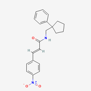 molecular formula C21H22N2O3 B3684858 3-(4-nitrophenyl)-N-[(1-phenylcyclopentyl)methyl]acrylamide 