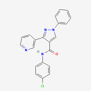 N-(4-chlorophenyl)-1-phenyl-3-(3-pyridinyl)-1H-pyrazole-4-carboxamide