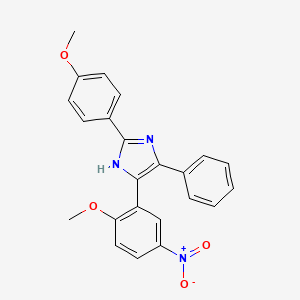 5-(2-methoxy-5-nitrophenyl)-2-(4-methoxyphenyl)-4-phenyl-1H-imidazole