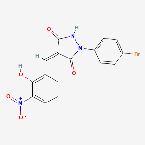 1-(4-bromophenyl)-4-(2-hydroxy-3-nitrobenzylidene)-3,5-pyrazolidinedione