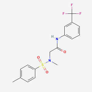 molecular formula C17H17F3N2O3S B3684966 N~2~-methyl-N~2~-[(4-methylphenyl)sulfonyl]-N-[3-(trifluoromethyl)phenyl]glycinamide 