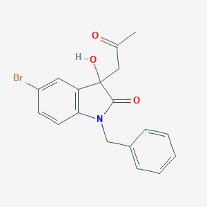 molecular formula C18H16BrNO3 B368497 1-苄基-5-溴-3-羟基-3-(2-氧代丙基)-1,3-二氢-2H-吲哚-2-酮 CAS No. 183014-92-8