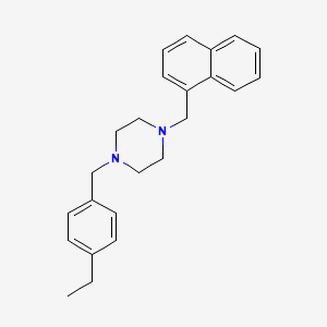 molecular formula C24H28N2 B3684992 1-[(4-Ethylphenyl)methyl]-4-(naphthalen-1-ylmethyl)piperazine 