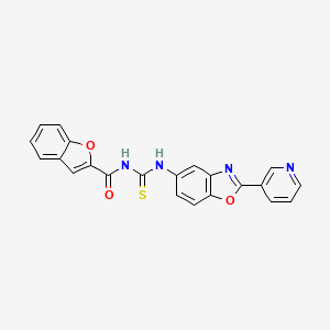 N-{[2-(pyridin-3-yl)-1,3-benzoxazol-5-yl]carbamothioyl}-1-benzofuran-2-carboxamide