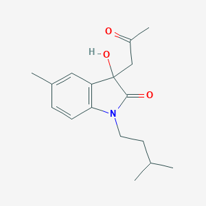 3-hydroxy-1-isopentyl-5-methyl-3-(2-oxopropyl)-1,3-dihydro-2H-indol-2-one
