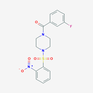 1-(3-fluorobenzoyl)-4-[(2-nitrophenyl)sulfonyl]piperazine