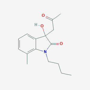 1-butyl-3-hydroxy-7-methyl-3-(2-oxopropyl)-1,3-dihydro-2H-indol-2-one