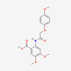 4,5-dimethoxy-2-{[(4-methoxyphenoxy)acetyl]amino}benzoic acid