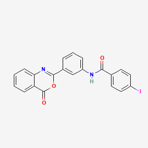 4-iodo-N-[3-(4-oxo-4H-3,1-benzoxazin-2-yl)phenyl]benzamide