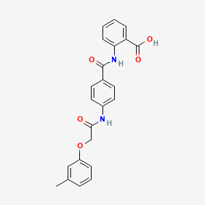 2-{4-[2-(3-METHYLPHENOXY)ACETAMIDO]BENZAMIDO}BENZOIC ACID