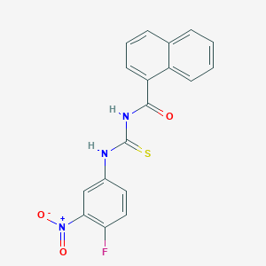 N-[(4-fluoro-3-nitrophenyl)carbamothioyl]naphthalene-1-carboxamide