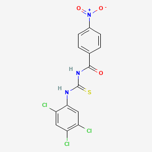 molecular formula C14H8Cl3N3O3S B3685112 4-nitro-N-[(2,4,5-trichlorophenyl)carbamothioyl]benzamide 