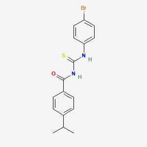 molecular formula C17H17BrN2OS B3685125 N-[(4-bromophenyl)carbamothioyl]-4-(propan-2-yl)benzamide 