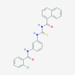 N-[(3-{[(2-chlorophenyl)carbonyl]amino}phenyl)carbamothioyl]naphthalene-1-carboxamide