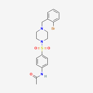 N-(4-{[4-(2-bromobenzyl)-1-piperazinyl]sulfonyl}phenyl)acetamide