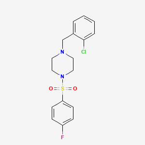 1-(2-chlorobenzyl)-4-[(4-fluorophenyl)sulfonyl]piperazine