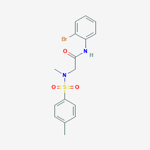 molecular formula C16H17BrN2O3S B3685225 N-(2-bromophenyl)-N~2~-methyl-N~2~-[(4-methylphenyl)sulfonyl]glycinamide 