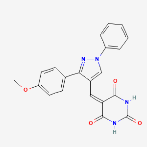 5-[[3-(4-Methoxyphenyl)-1-phenylpyrazol-4-yl]methylidene]-1,3-diazinane-2,4,6-trione