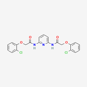 molecular formula C21H17Cl2N3O4 B3685260 N,N'-2,6-pyridinediylbis[2-(2-chlorophenoxy)acetamide] 